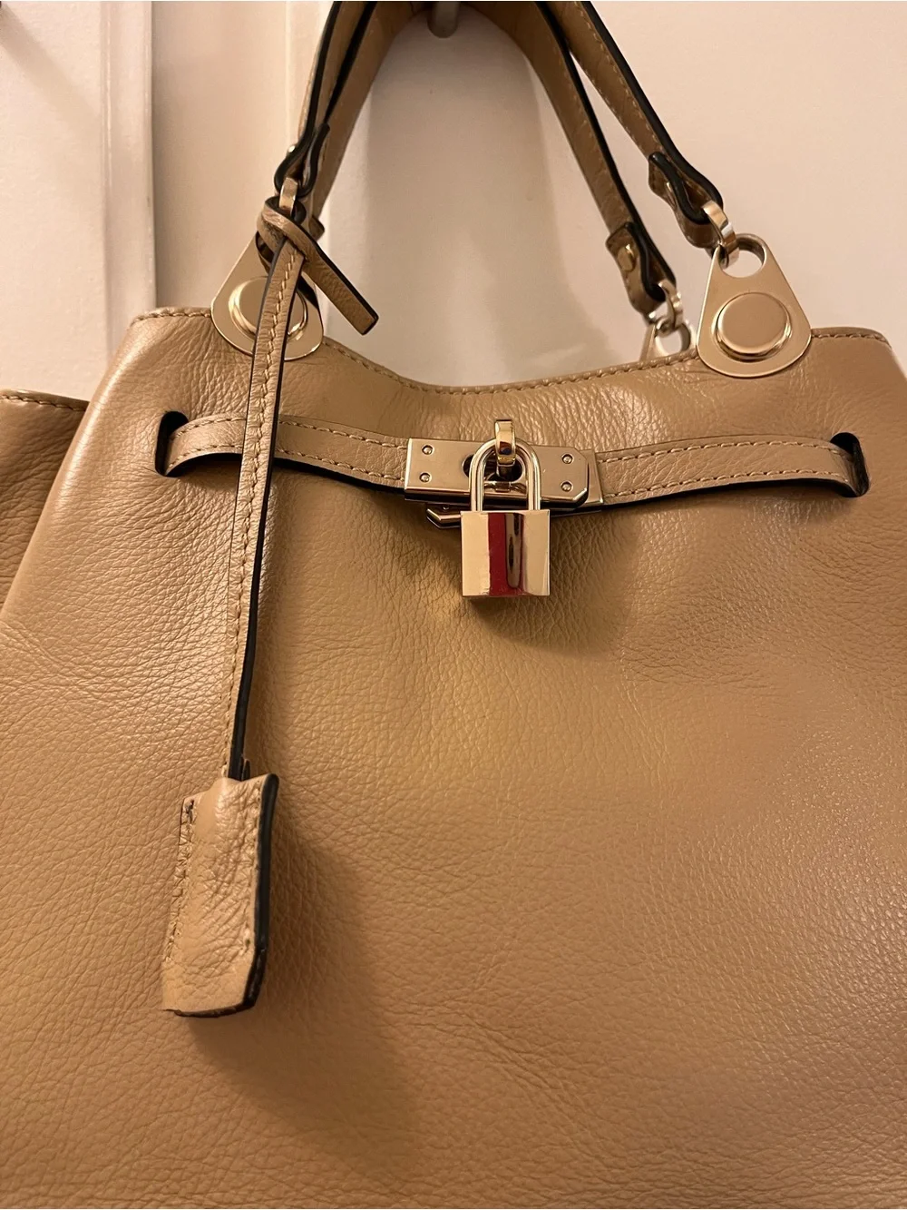 Belle & Bloom Camel Genuine Leather Tote